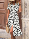 Wild Glam: Leopard Print Shirt Dress with Belt