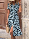 Wild Glam: Leopard Print Shirt Dress with Belt