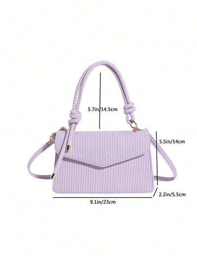 Retro Chic: Vintage Woven Texture Small Square Bag - Three-in-One Women's Shoulder Messenger Bag