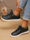 Stylish and Comfortable Lace-Up Sneakers for Women: Perfect for Outdoor Casual Wear