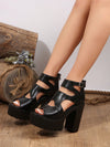 Strut in Style with Women's High Heel Platform Roman Sandals - Summer's Trendiest Shoes