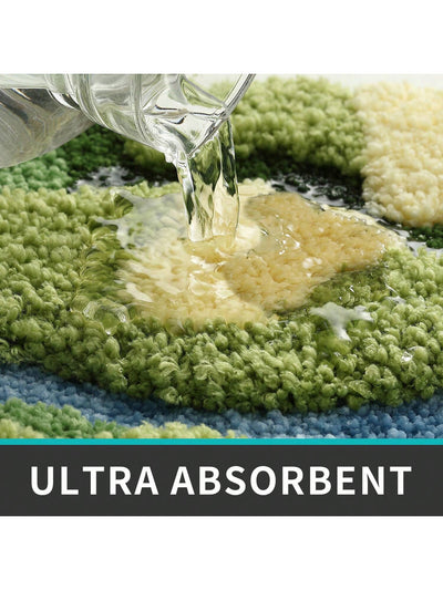 Luxurious Moss Bath Mat: Soft and Absorbent Microfiber Rug for Bathroom and Bedroom - 20"x32