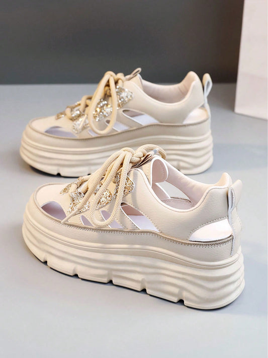 Step into comfort and style with our 2024 Spring/Summer/Autumn New Arrival: Women's Breathable White Casual <a href="https://canaryhouze.com/collections/women-canvas-shoes?sort_by=created-descending" target="_blank" rel="noopener">Sneakers</a>. The thick sole provides support and durability, while the breathable material keeps your feet cool and comfortable. Elevate your outfit with these versatile and trendy sneakers.