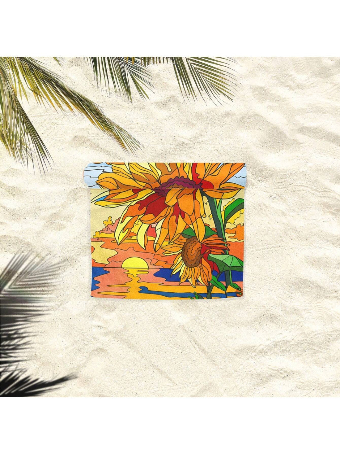 Protect yourself from the sun in style with our Sunflower Oasis Cartoon Printed <a href="https://canaryhouze.com/collections/towels" target="_blank" rel="noopener">Beach Towel</a>! Made with ultimate sun protection in mind, this towel features a vibrant and playful cartoon print of sunflowers. Perfect for any beach day, this towel will not only keep you safe but also elevate your beach look.