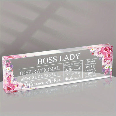 Empowering Acrylic Quote Desk Decoration: A Unique Gift for Female Business Leaders