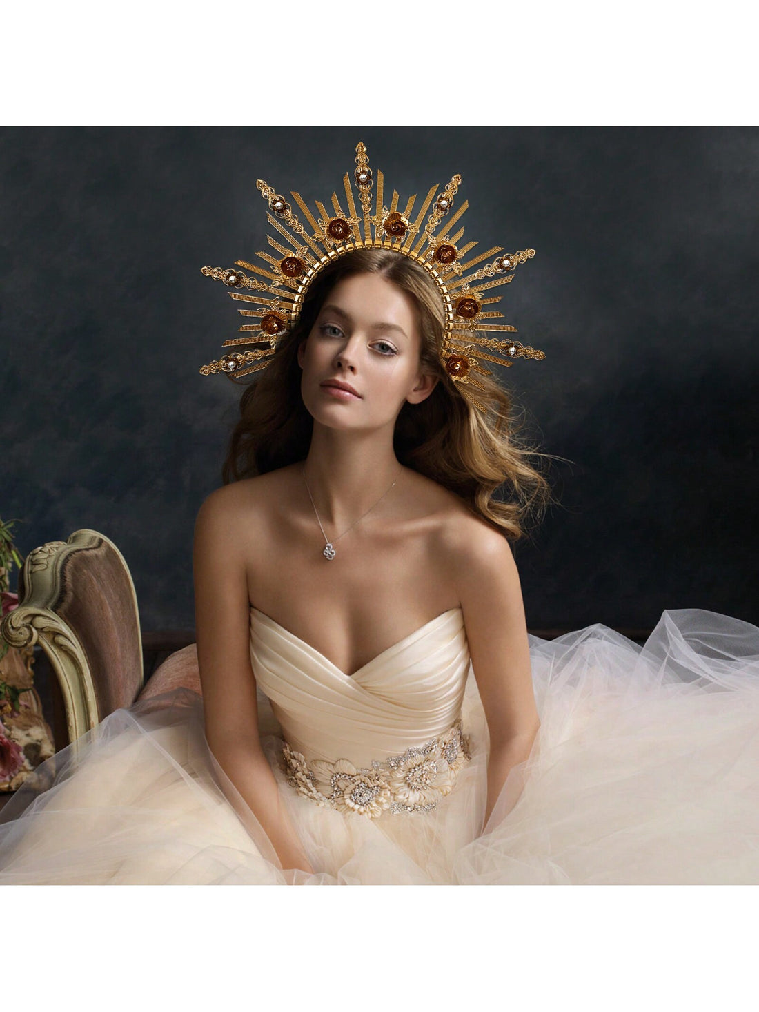 The Goddess Crown Headband is perfect for Halloween cosplay and costume parties. Made from high-quality metal, this enchanting headpiece will make you look like a true goddess. With intricate details and a comfortable fit, you'll steal the show at any event. Become a mystical being with this stunning accessory.