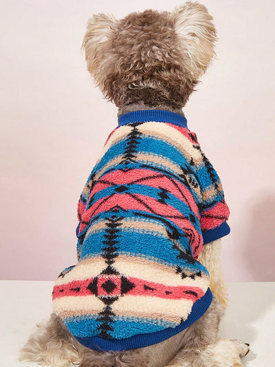 Keep your furry friend warm and stylish this winter with our Cozy Canine Chic Striped Plush Hoodie Pet Sweater. Made with soft, plush material, this sweater provides both comfort and fashion for your pet. Perfect for cold weather and outdoor adventures, your pet will be the envy of other pets in this chic and cozy hoodie.