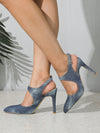 Blue Denim Pointed Toe High Heels: Step Up Your Style Game