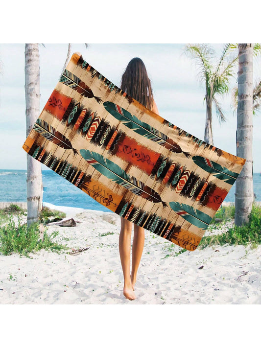 Experience the ultimate beach day with our Summer Fun: Feather Pattern Microfiber <a href="https://canaryhouze.com/collections/towels" target="_blank" rel="noopener">Beach Towel</a>. Made from soft microfiber, it's perfect for lounging on the sand or drying off after a dip in the pool. Its eye-catching feather pattern adds a touch of style to your summer adventures.