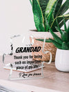 Personalized Acrylic Puzzle Plaque – Heartfelt Gift for Grandpa from Grandson/Granddaughter