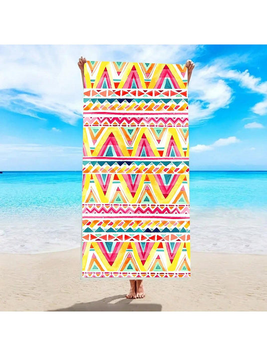This large <a href="https://canaryhouze.com/collections/towels" target="_blank" rel="noopener">beach towel</a> is an ultimate summer essential for the whole family. Made with a soft and absorbent material, it's perfect for drying off after a swim or lounging on the beach. Its size is ideal for families, providing enough space for everyone to relax comfortably. Don't leave for the beach without it!