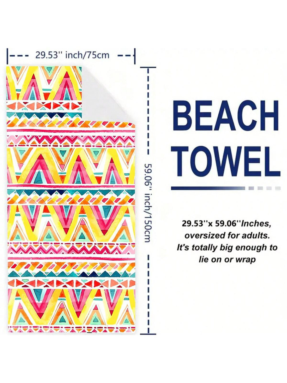 This large <a href="https://canaryhouze.com/collections/towels" target="_blank" rel="noopener">beach towel</a> is an ultimate summer essential for the whole family. Made with a soft and absorbent material, it's perfect for drying off after a swim or lounging on the beach. Its size is ideal for families, providing enough space for everyone to relax comfortably. Don't leave for the beach without it!