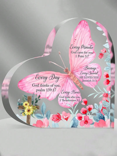 Heartfelt Inspiration: Acrylic Gift Biblical Verse Decoration for Faithful Women