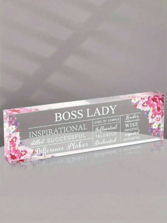 "Add inspiration and empowerment to any workspace with our <a href="https://canaryhouze.com/collections/acrylic-plaque?sort_by=created-descending" target="_blank" rel="noopener">Acrylic</a> Quote Desk Decoration. Designed specifically for female business leaders, this unique gift features an empowering quote and stylish design. Perfect for any office or home office, this desk decoration will motivate and inspire.
