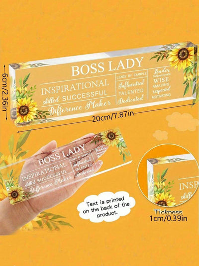 Empowering Acrylic Quote Desk Decoration: A Unique Gift for Female Business Leaders