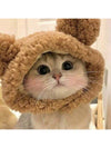 Cozy Critter Couture: Bear Shaped Plush Pet Hat for Dogs and Cats