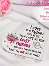 Heartfelt Friendship: Funny Heart-Shaped Acrylic Plaque Gift for Best Friends & Sisters