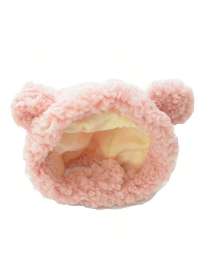 Cozy Critter Couture: Bear Shaped Plush Pet Hat for Dogs and Cats