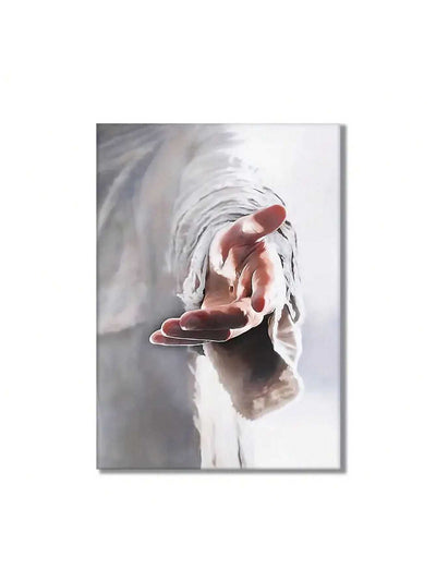 The Divine Connection: Jesus Holding Hands Canvas Painting