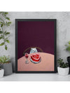 Chic Cats & Wine: Minimalist Frameless Canvas Wall Art for Stylish Home Décor