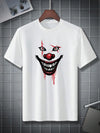 Men's Joker Printed Halloween T-Shirt with Round Neck and Short Sleeves