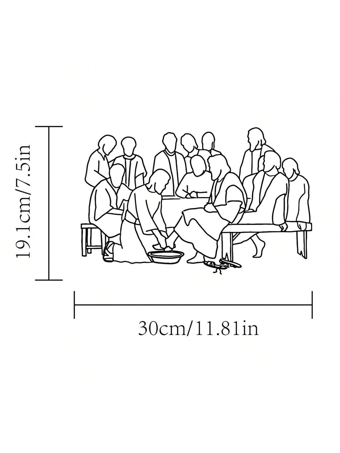 Enhance your home decor with our Minimalist Metal Wall Art featuring Jesus and his Apostles. The simple and modern design adds a touch of elegance to any room while proudly displaying your faith. Crafted with high-quality materials, this piece is a must-have for any Christian home.