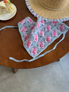 Vintage Handmade Knitted Scarf: Women's Summer Travel Essential and Photo Props