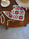 Vintage Handmade Knitted Scarf: Women's Summer Travel Essential and Photo Props