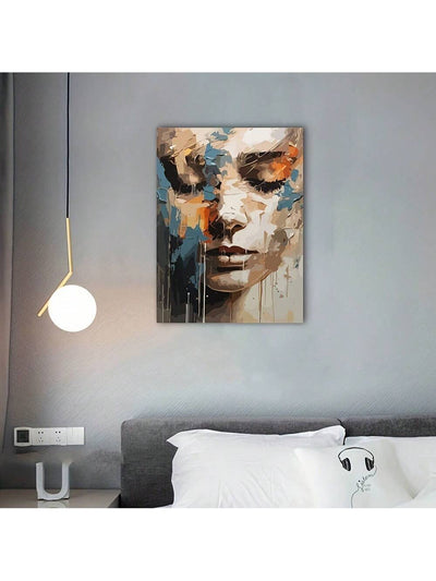 Abstract Women's Face Canvas Art – Urban Graffiti-Inspired Home Decor for a Chic Aesthetic