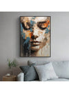 Abstract Women's Face Canvas Art – Urban Graffiti-Inspired Home Decor for a Chic Aesthetic