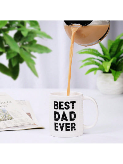 Dad Lettering Ceramic Coffee Mug: Perfect for Office, Party, and Gift Giving