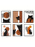 Mystical Meow: 6-Piece Boho Black Cat Canvas Wall Art Set for Every Room in Your Home