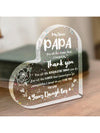 Sparkling Heart Acrylic Plaque: The Perfect Gift for Dad on Any Occasion