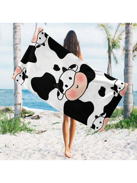 Stay stylish and sand-free this summer with our Cow Print Microfiber <a href="https://canaryhouze.com/collections/towels" target="_blank" rel="noopener">Beach Towel</a>. Made with quick-drying and highly absorbent microfiber material, it's the perfect companion for all your beach adventures. Say goodbye to pesky sand sticking to your towel and hello to ultimate comfort and convenience.