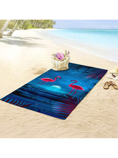 Summer Essential: Cow Print Microfiber Beach Towel - Sand Resistant, Quick Drying, and Absorbent