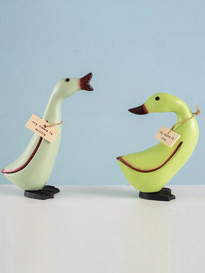 Chic Wooden Ducks Trio: The Perfect Wedding Gift and Home Decoration