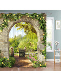 Elevate your bathroom with the Rustic Countryside Shower Curtain. Enjoy a serene and tranquil atmosphere with a beautiful garden scenery and vibrant greenery florals. Made with quality material, this curtain is both durable and stylish. Transform your bathroom into a peaceful retreat with this rustic addition.