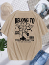 Embrace Your Playful Side with the Loose Fit Men's Slogan Cartoon Graphic T-Shirt