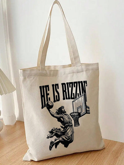 Rise Up in Style with "He Is Rizen" Tote Bag - Perfect Gift for Her