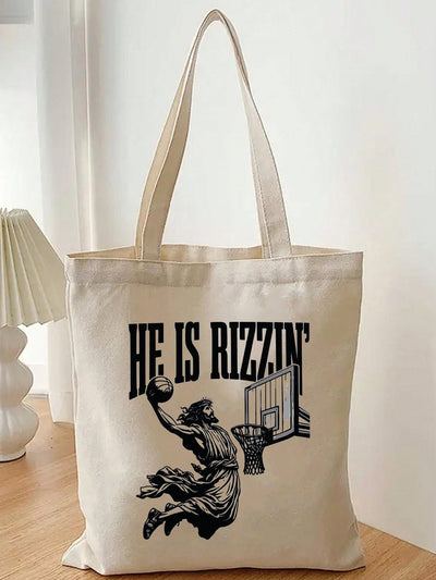 Rise Up in Style with "He Is Rizen" Tote Bag - Perfect Gift for Her