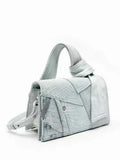 Expertly crafted, our Chic Denim Colorblock Mini <a href=