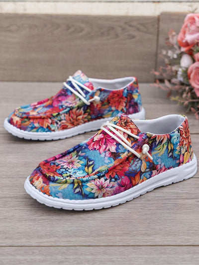 Floral Print Canvas Sneakers: Stylish, Comfortable, and Easy to Wear