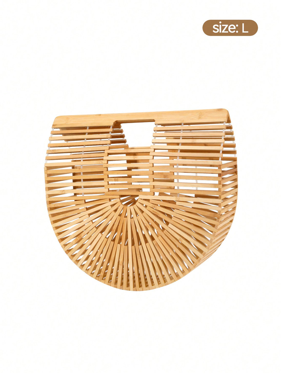 This Natural Weave Bamboo Beach Tote is the ideal summer carry-all for women with its durable bamboo construction. The natural weave adds a touch of rustic charm, while the spacious design allows you to carry all your beach essentials. Stay stylish and organized with this perfect beach accessory.