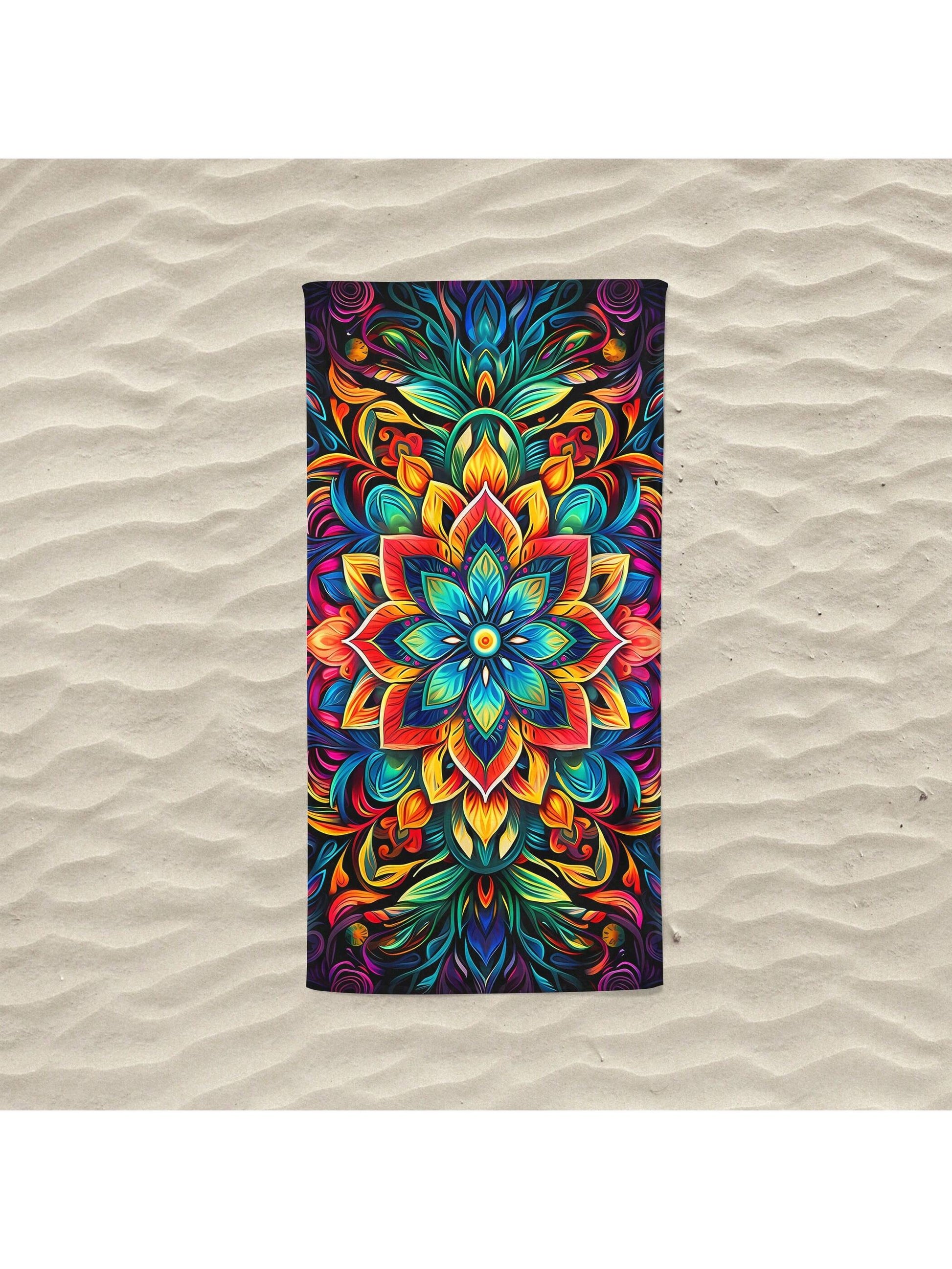 Stay safe from the sun with this Cartoon Prosperous Flower Microfiber <a href="https://canaryhouze.com/collections/towels?sort_by=created-descending" target="_blank" rel="noopener">Beach Towel</a>. Made from microfiber, it offers excellent sun protection while also being soft and absorbent. The playful cartoon design adds a touch of fun to your beach experience. A must-have for any beach trip.