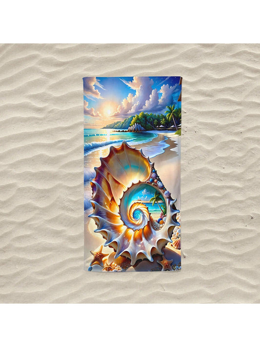 Introducing the Sea Snail Microfiber Beach Towel - the perfect companion for your outdoor adventures! Crafted with sun protection in mind, this towel offers superior protection against harmful rays. Made of high-quality microfiber, it also provides maximum absorbency and quick drying. Enjoy your fun in the sun worry-free with this must-have beach essential.