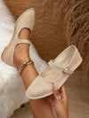 Vintage Square Buckle Flats: Stylish Mary Jane Shoes for Spring & Summer