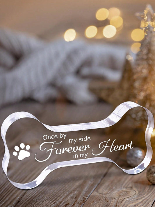 Honor your beloved furry friend with the Pawprints in our Hearts Dog Memorial Plaque. Made of high-quality metal, this plaque features a heartfelt inscription and a pawprint design. Keep the memory of your loyal companion alive with this beautiful tribute.