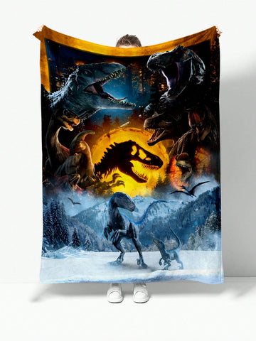 Snuggle up with the Dino-might Blanket - perfect for dinosaur lovers and adventurers alike! Made with cozy flannel, this blanket is perfect for keeping you warm during your next fossil hunting adventure. Bring out your inner paleontologist with this must-have home supply.