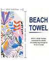 Red Flower Pattern: Oversized Beach Towel - Summer Essential for Kids, Men, Women, Girls, Boys - Highly Absorbent Microfiber Towel - Windproof, Sunscreen - Perfect for Travel, Camping, Holiday Gift