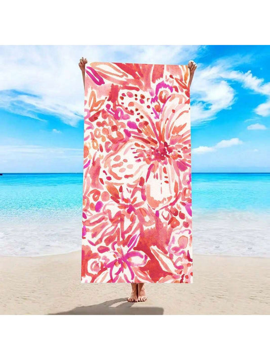 Effortlessly dry off with our Red Flower Pattern Oversized <a href="https://canaryhouze.com/collections/towels" target="_blank" rel="noopener">Beach Towel</a>! Perfect for all ages, this highly absorbent microfiber towel is both windproof and sunscreen, making it a summer essential. Whether you're traveling, camping, or looking for the perfect holiday gift, this towel has got you covered.